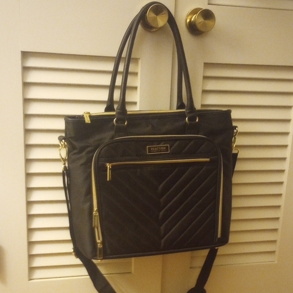 Black Quilted Tote Bag